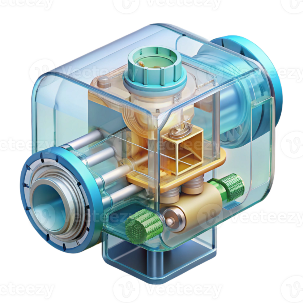 impressive artistic Living Machine Internal Structure Diagram Transparent Background genuine png