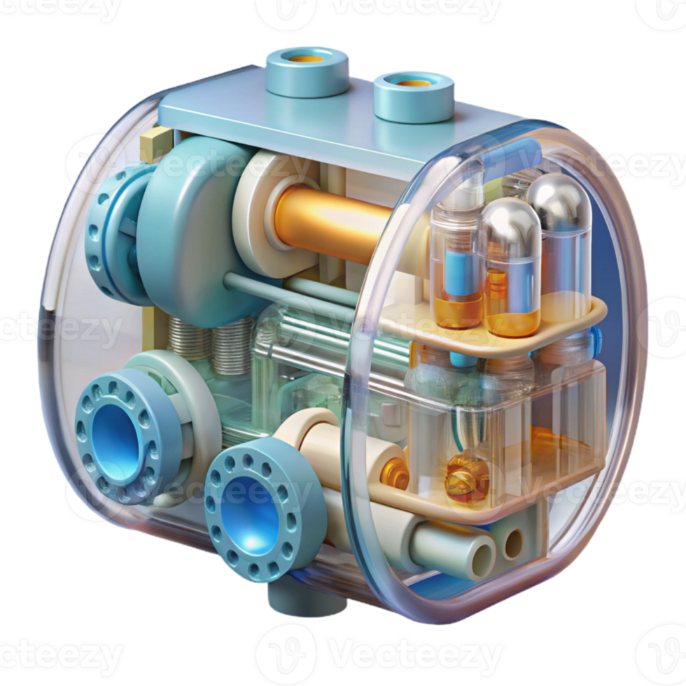 magnificent abstract Living Machine Internal Structure Diagram Transparent Background high resolution png
