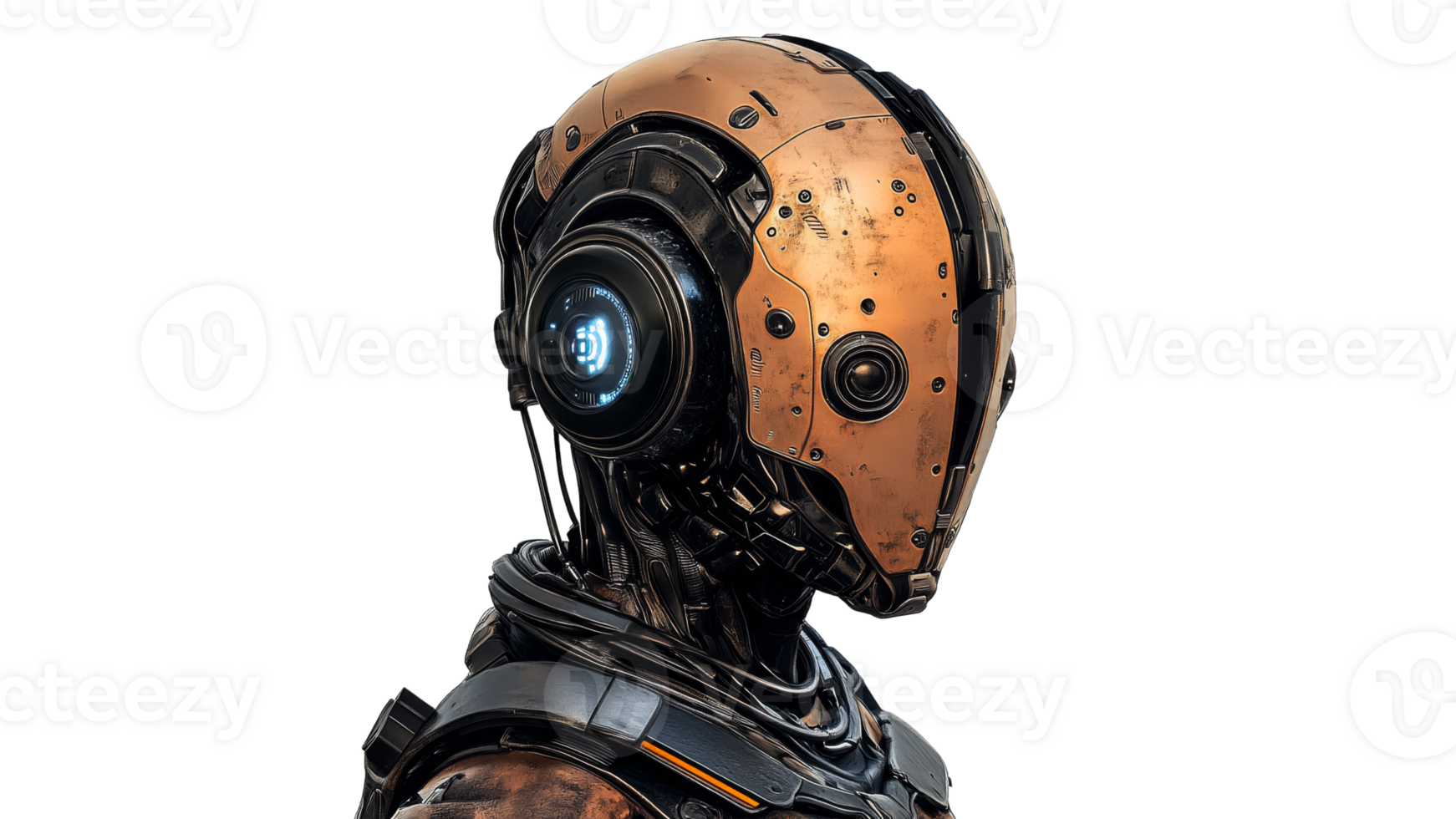 Metallic textures in a robot design png