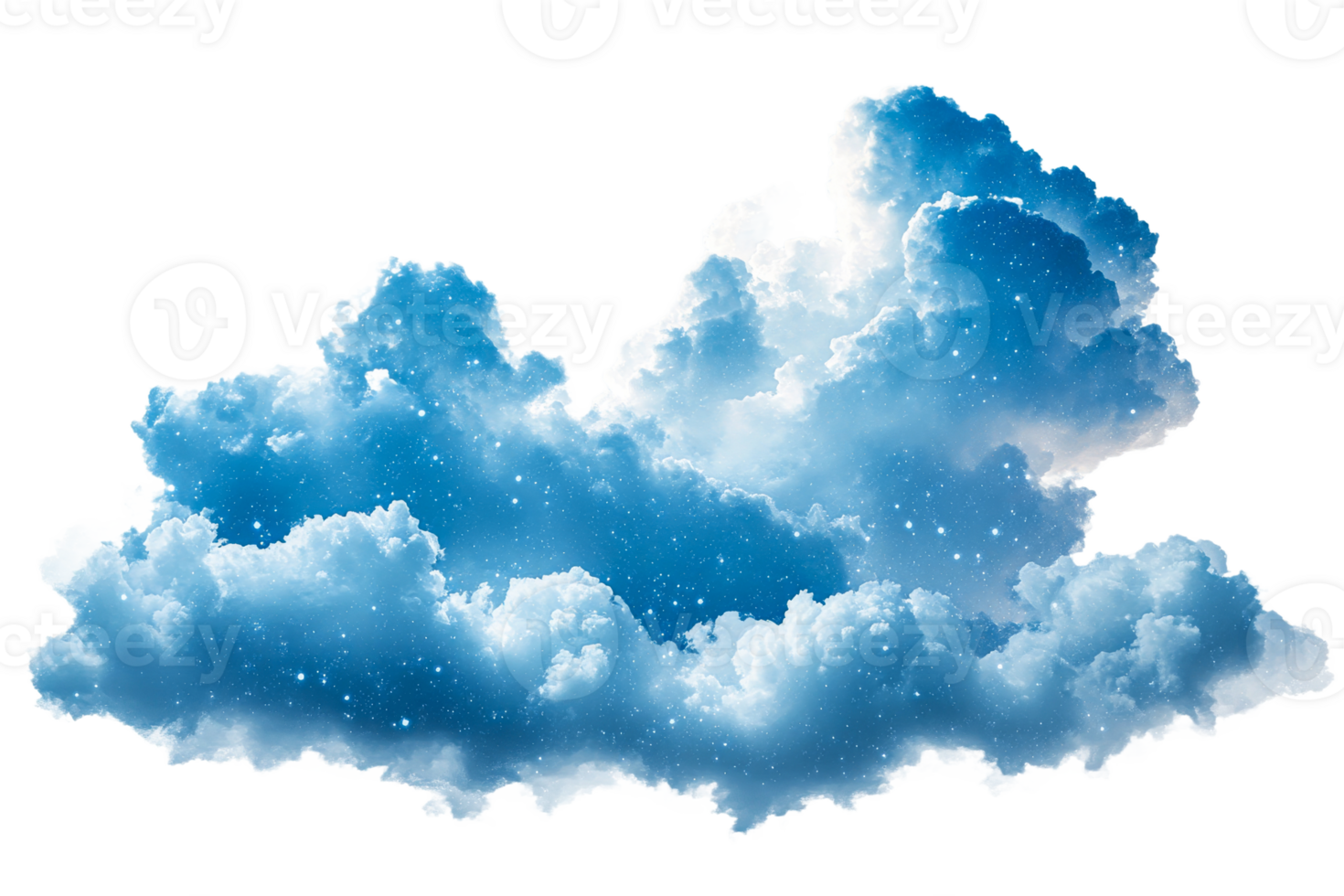 Dazzling blue clouds floating in the sky png