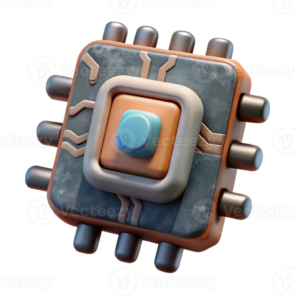 stunning rustic Living Tech Component with Metallic Sheen Isolated png