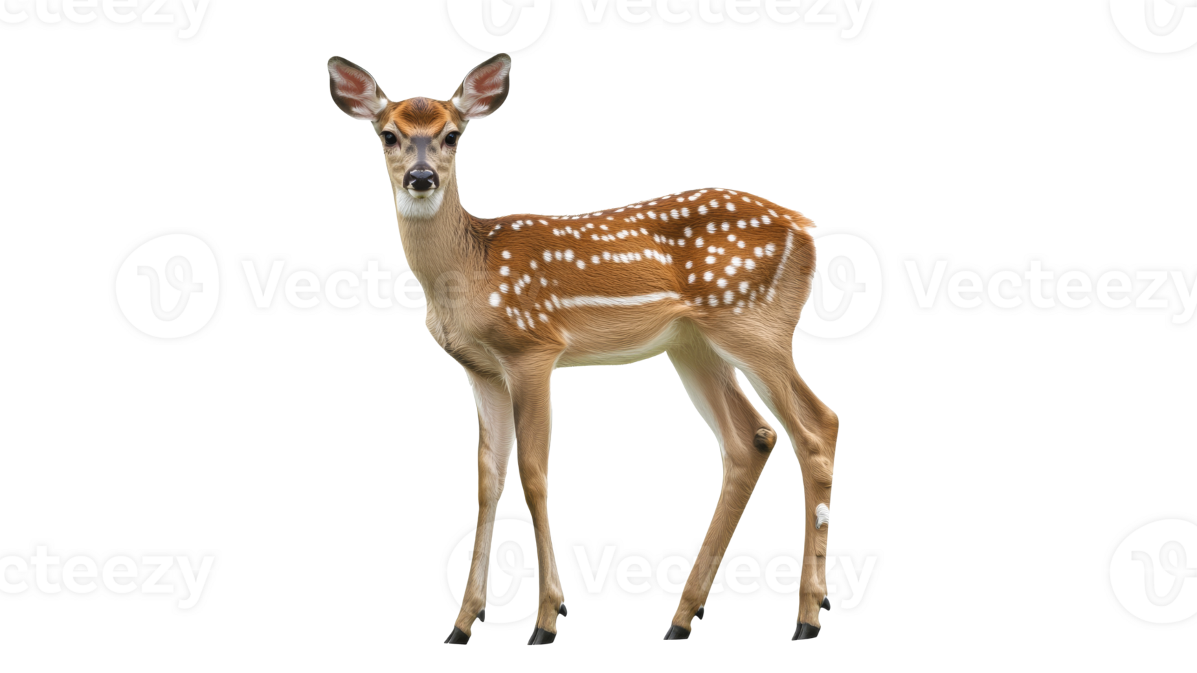 Fawn standing gracefully in a natural pose png