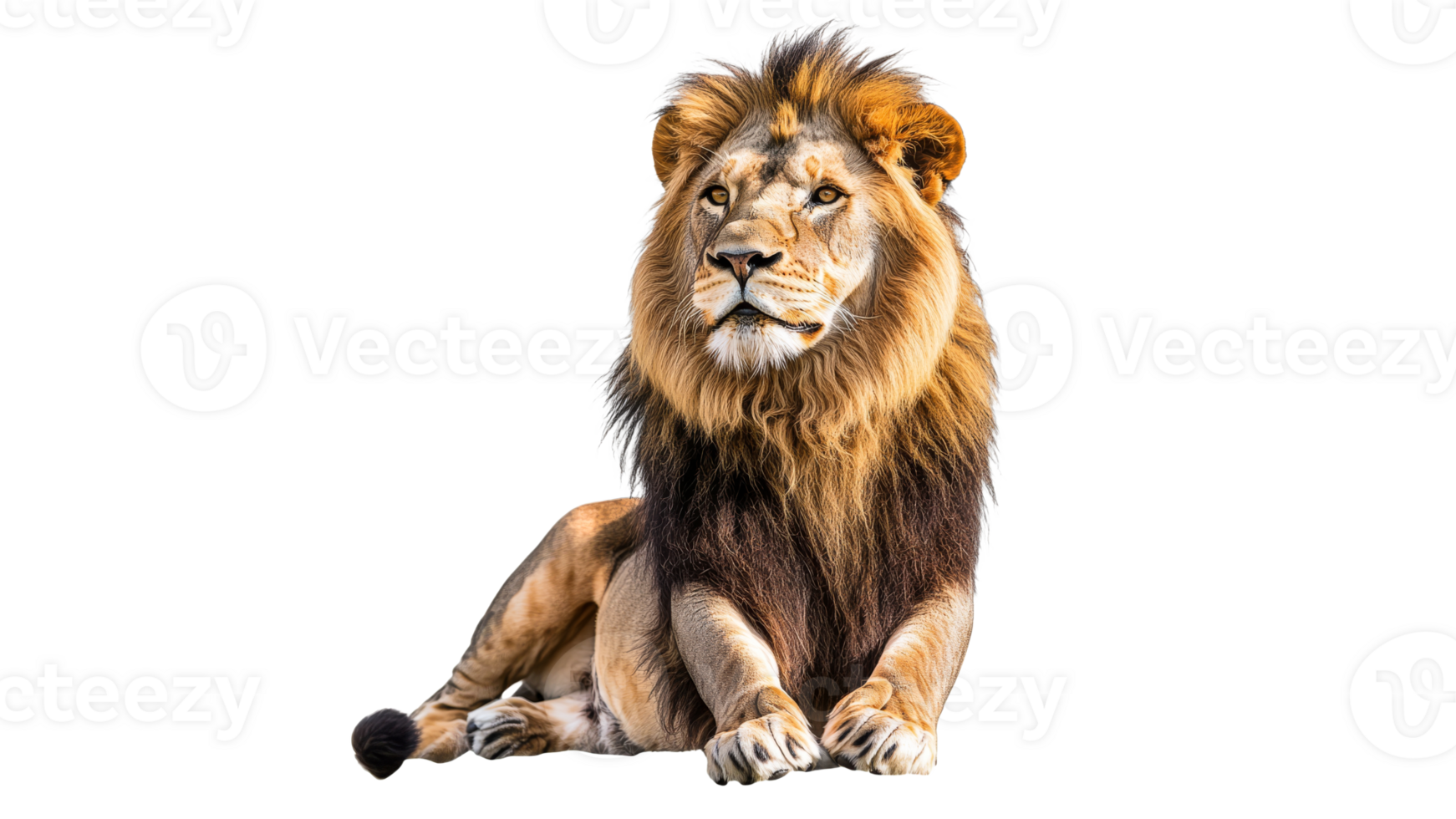 Lion relaxing in its natural habitat png
