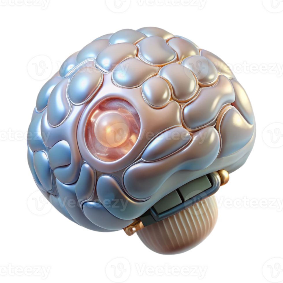 dramatic abstract Living Tech Implant with Biometric Scanner Cutout Element exclusive png