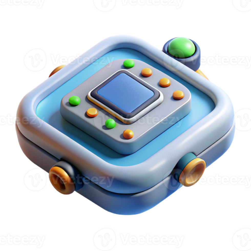 dramatic classic Living Technology Device Top View Isolated png