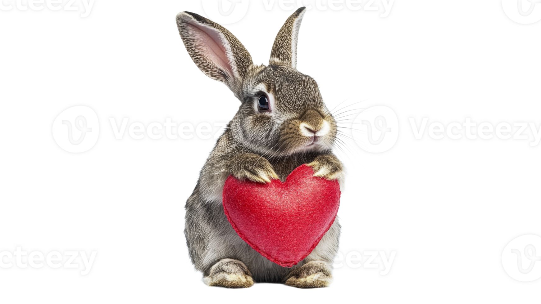 Cute rabbit holding a heart for a special occasion png