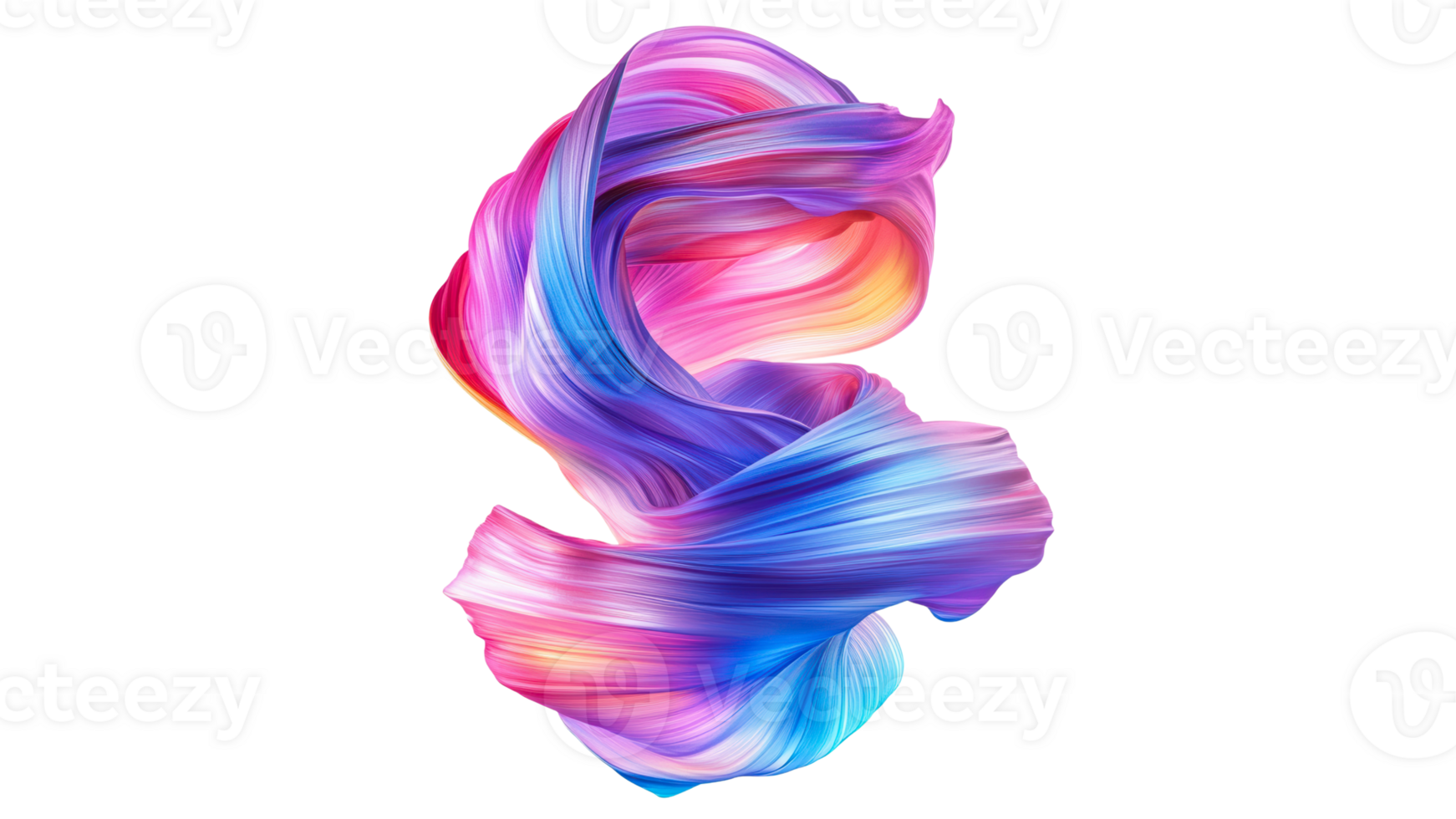 Vibrant fabric swirls in colorful design png