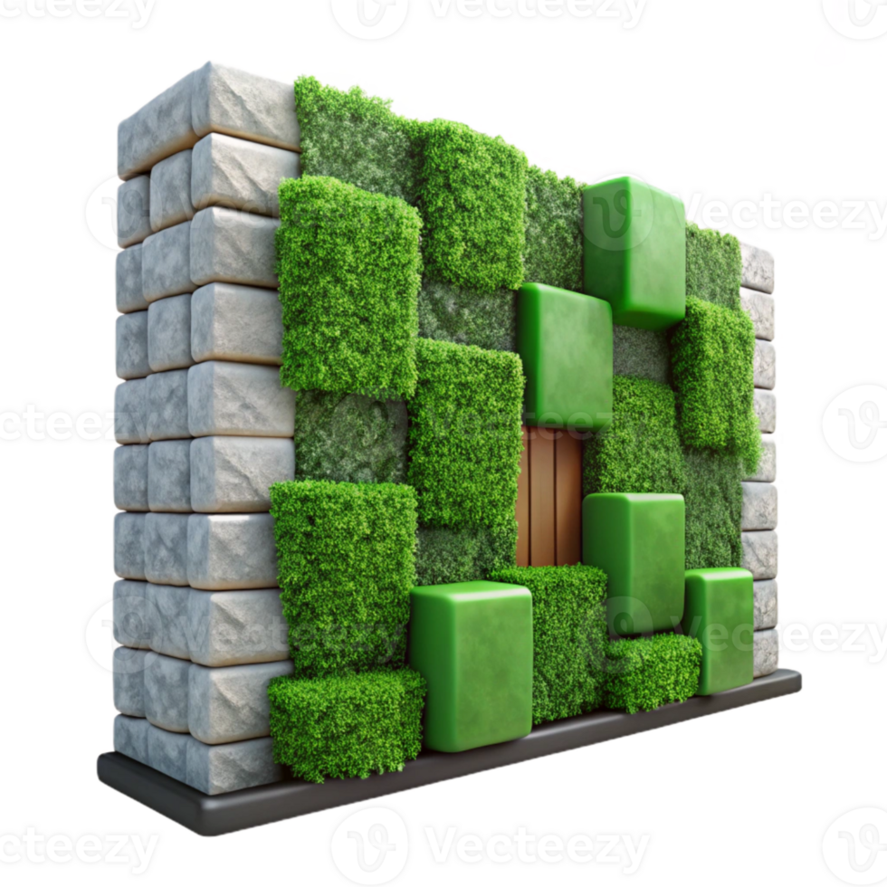 beautiful contemporary Living Wall Green Texture Cutout professional png