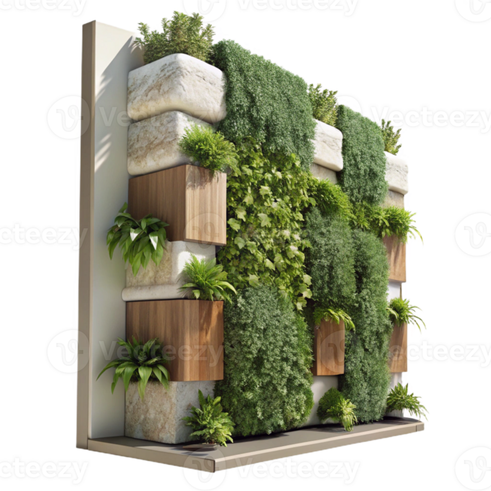 dramatic vintage Living Wall System Transparent Background with Close-up View genuine png