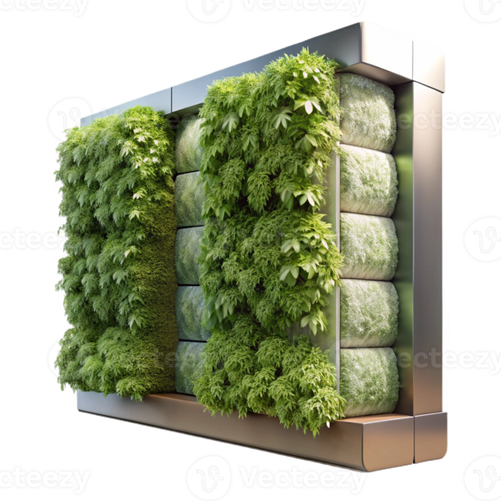 elegant vintage Living Wall System Transparent Background with Close-up View authentic png
