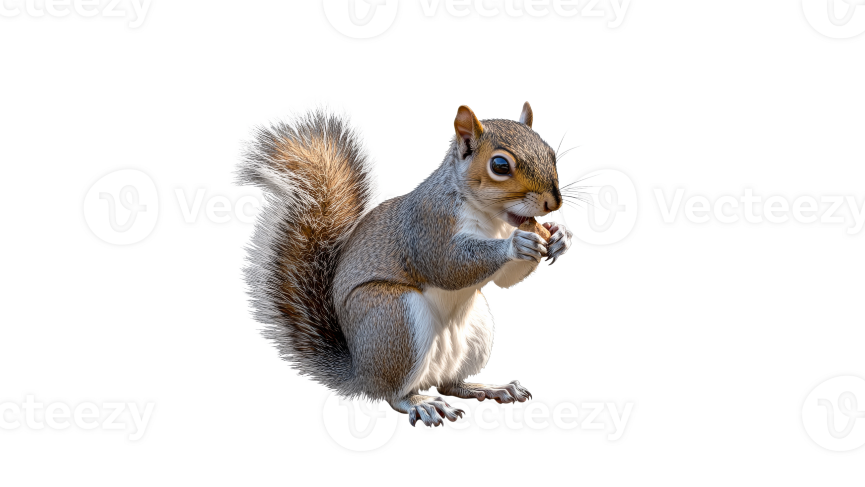 Squirrel enjoying a snack in a natural setting png