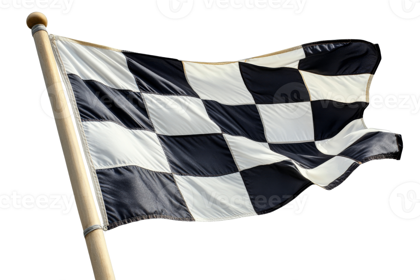 Racing flag waving in the bright sunlight outdoors png
