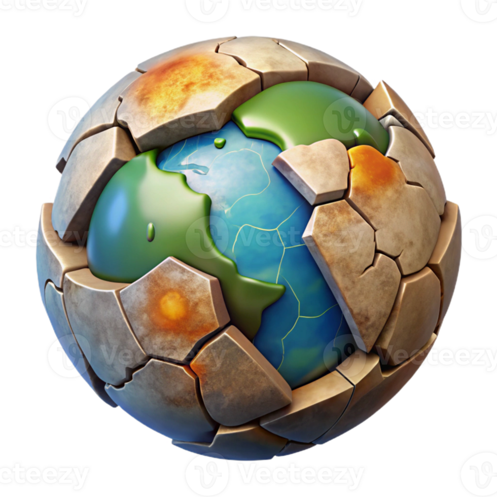 serene classic Lost World Through Cracked Map Isolated high quality png