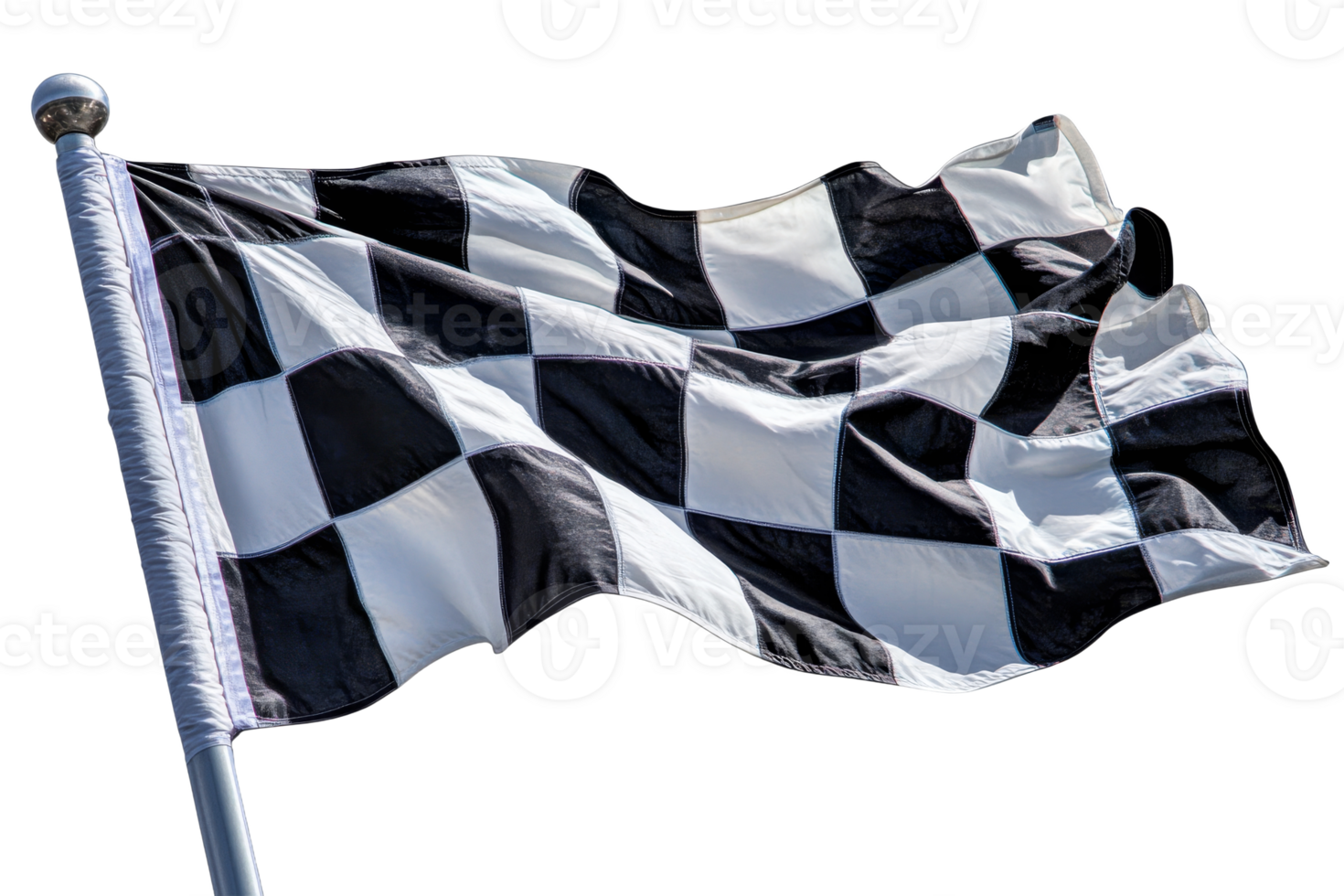 Racing flag waving in the wind at a track png