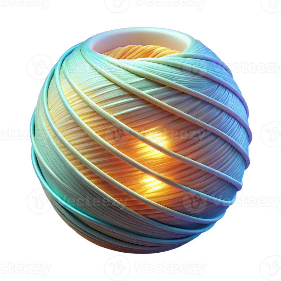 dramatic artistic Luminescent Textile Thread Transparent Background high resolution png