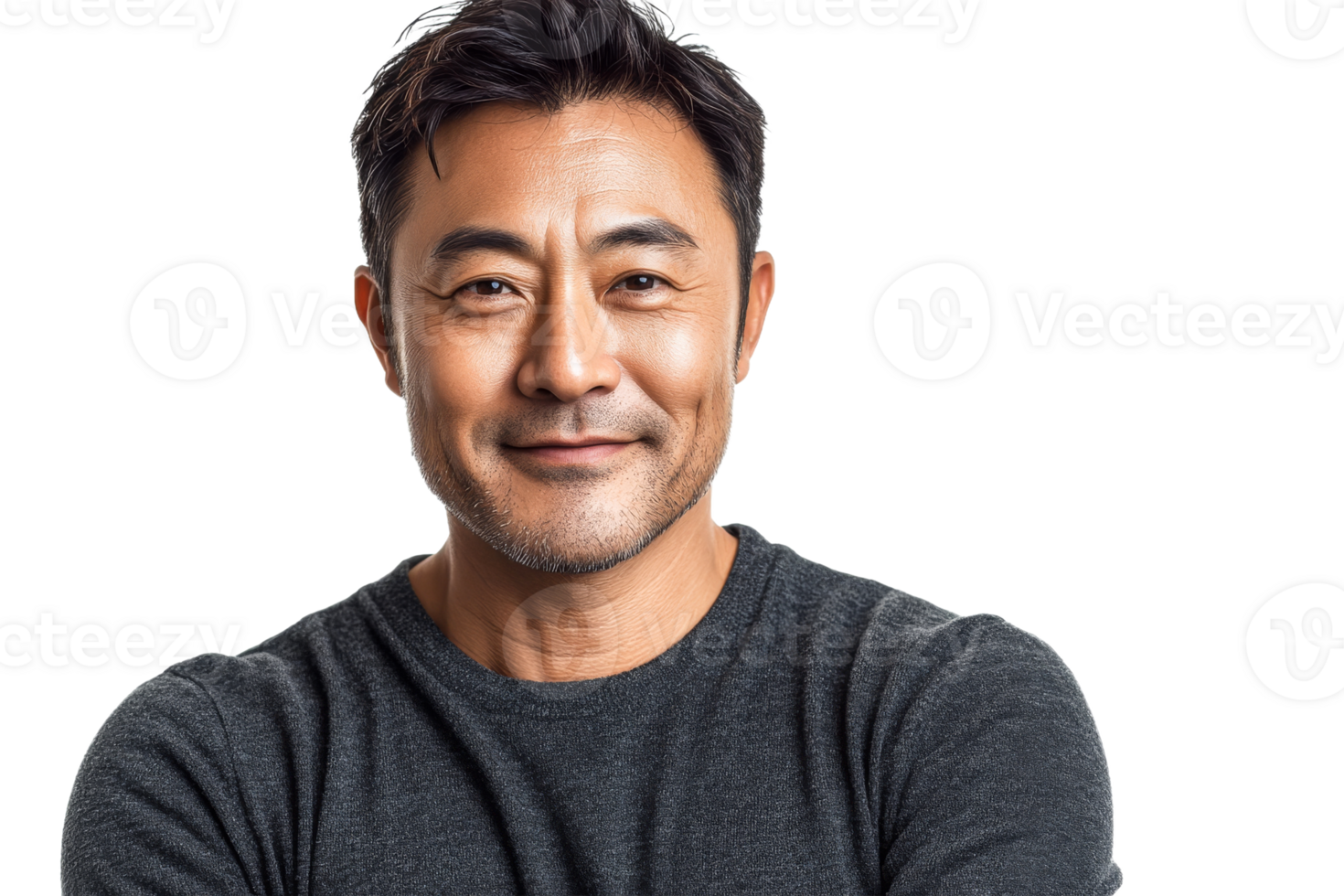 Casual portrait of a smiling man with short hair png