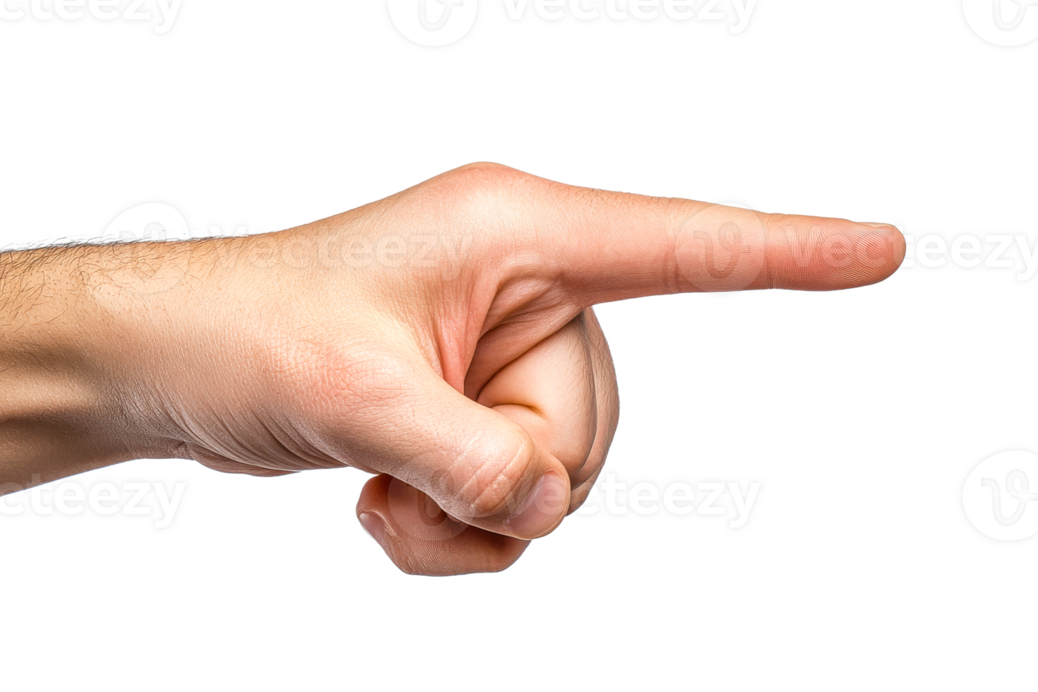 A hand with fingers extended is pointing directly ahead png