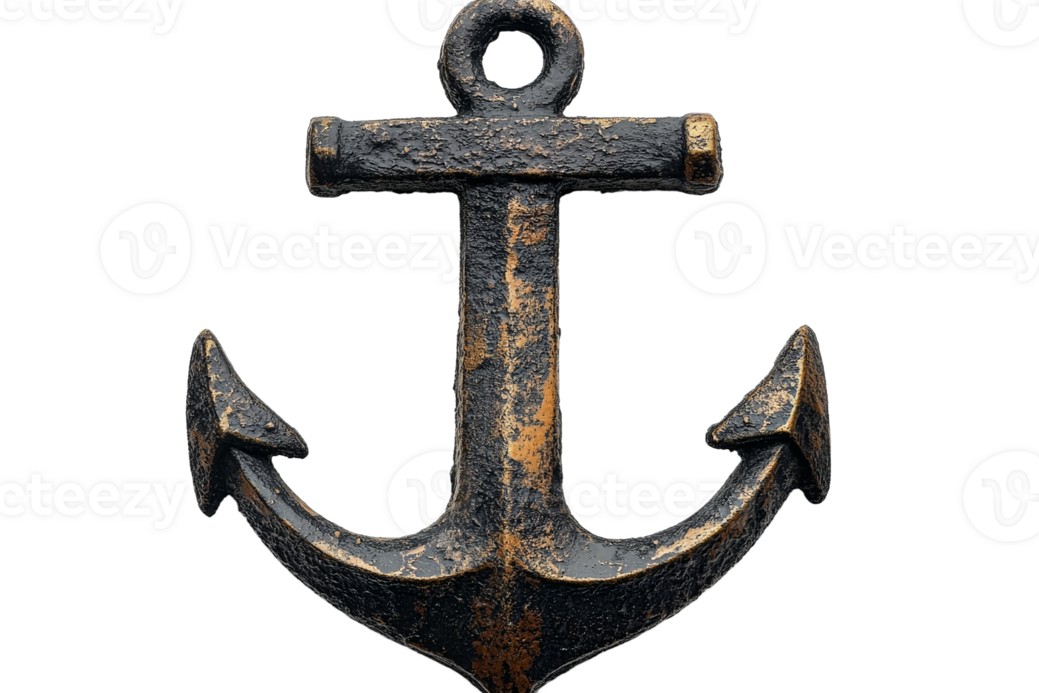 Rustic anchor design on clear background png