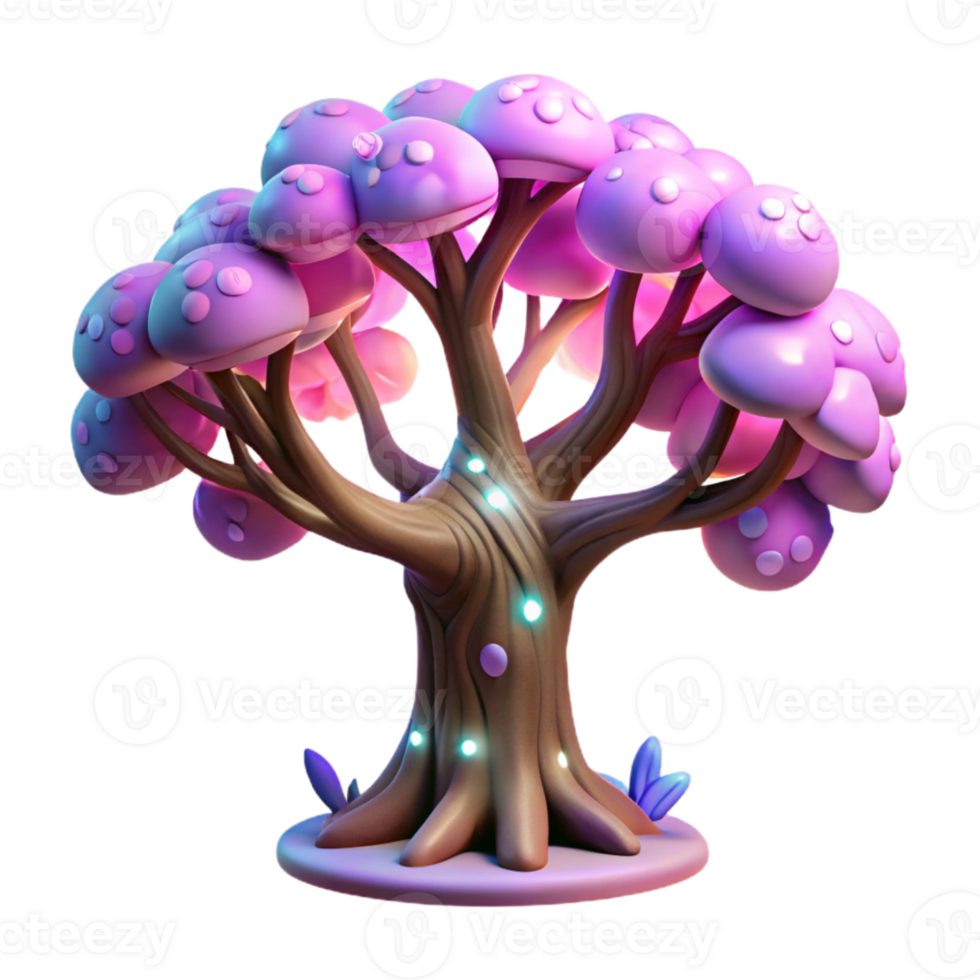 beautiful traditional Luminous Tree in Dreamlike Forest Isolated original png