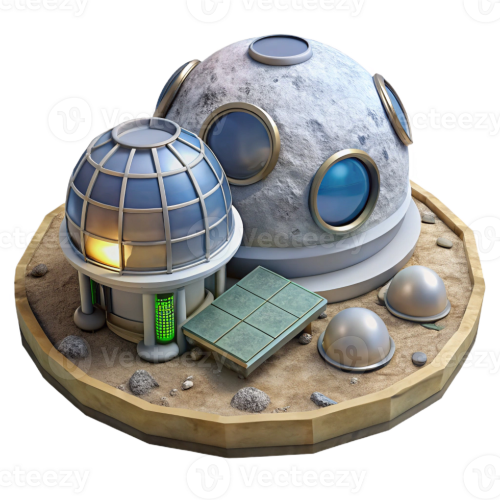stunning contemporary Lunar Greenhouse Landing Pad Cutout detailed png