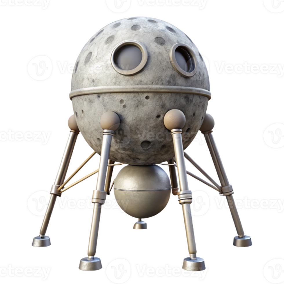 beautiful creative Lunar Lander Cutout with Landing Legs authentic png