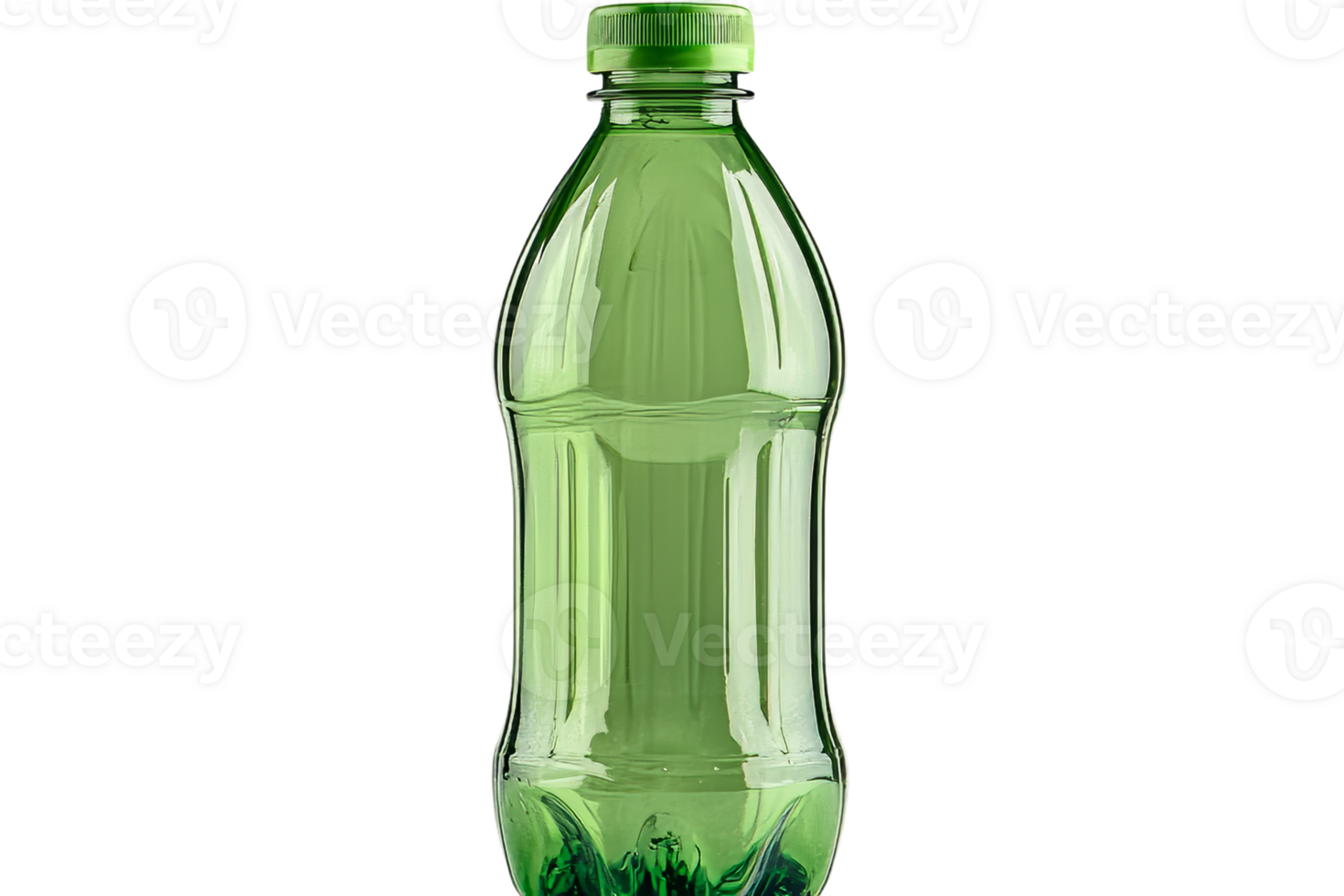 Green plastic bottle with transparent background png