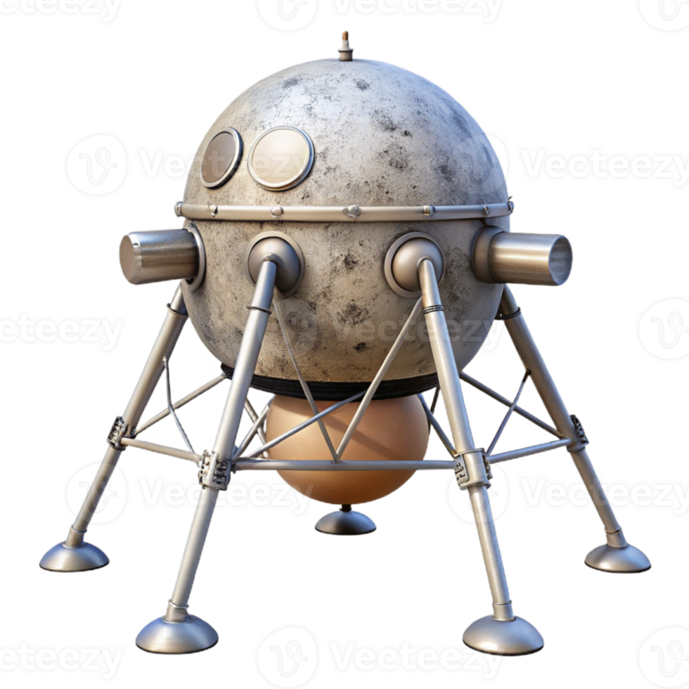 wonderful rustic Lunar Lander Cutout with Landing Legs high resolution png