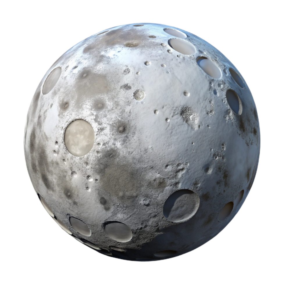 vibrant creative Lunar Landscape Transparent Background detailed png