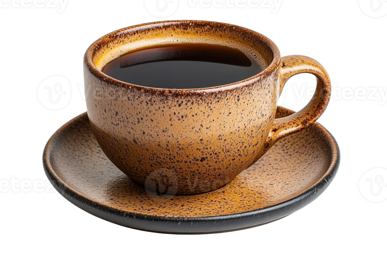 Warm coffee cup on a saucer ready for enjoyment png