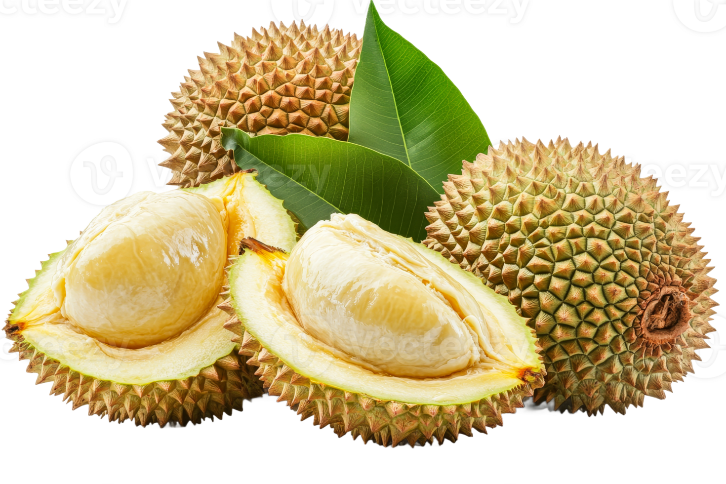 Fresh durians ready for tasting and enjoyment png