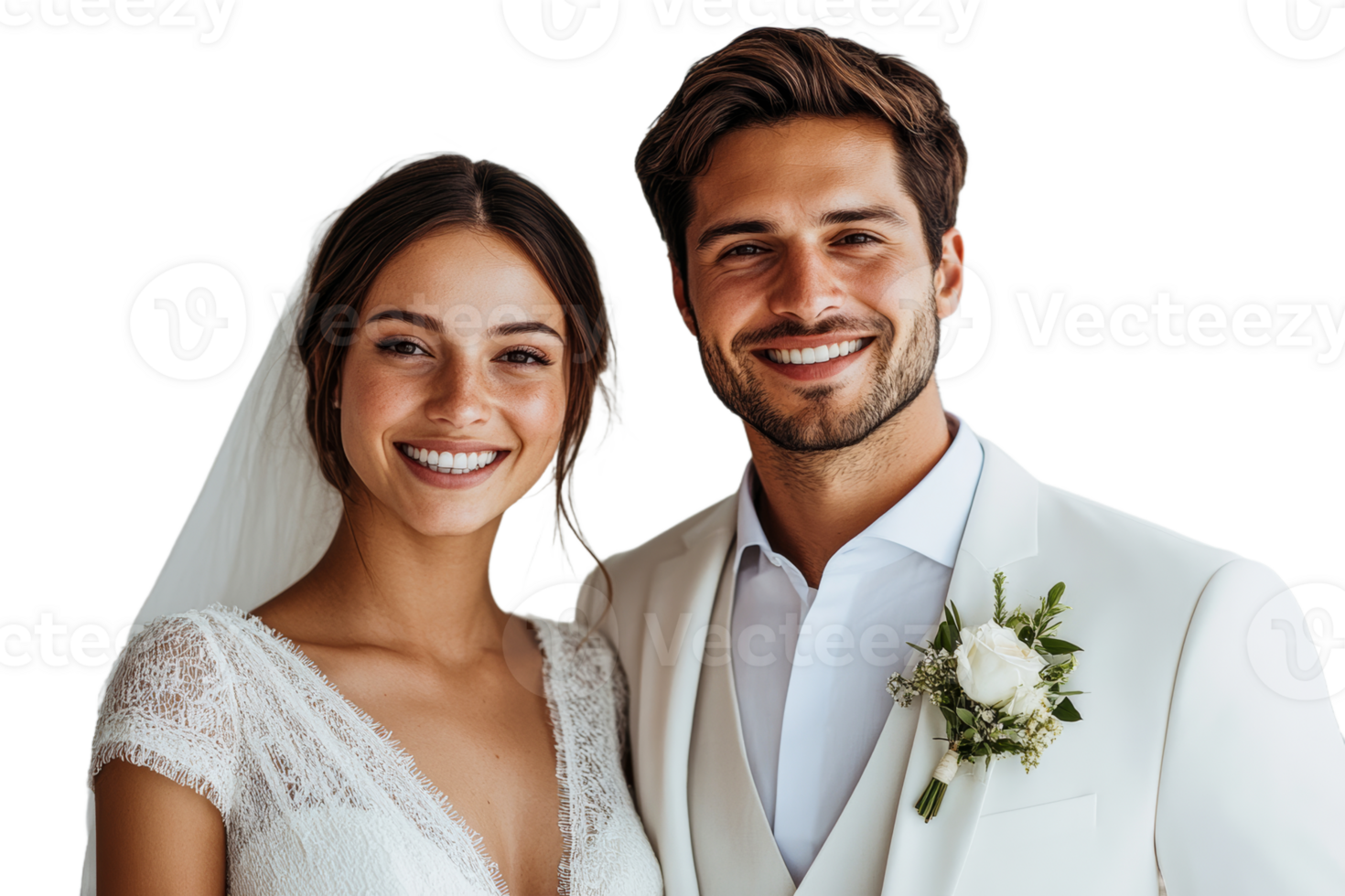 Happy couple celebrating their wedding day together png