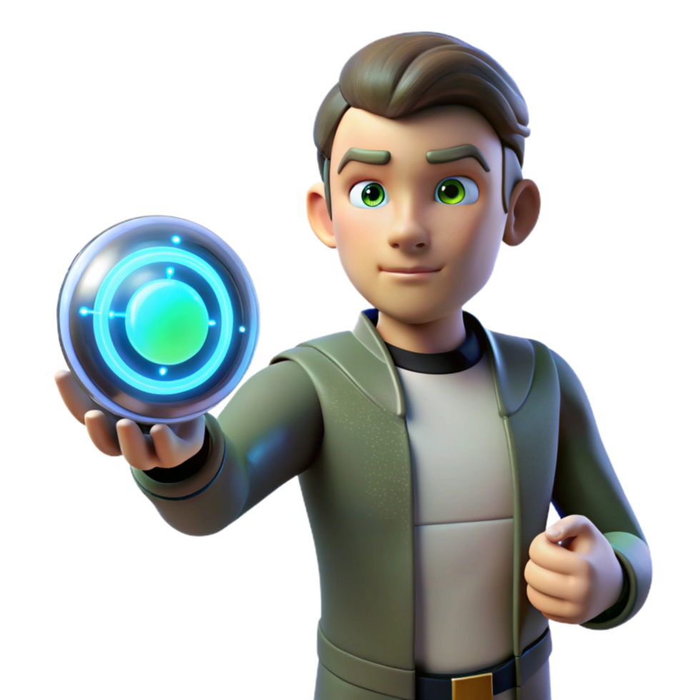 extraordinary rustic Man Holding Teleportation Device Black Background Isolated detailed png
