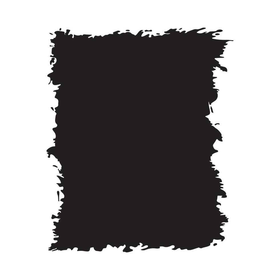 Square Black Rustic Rough Torn Paper Frame Background Vintage Retro Style with Blank Space vector