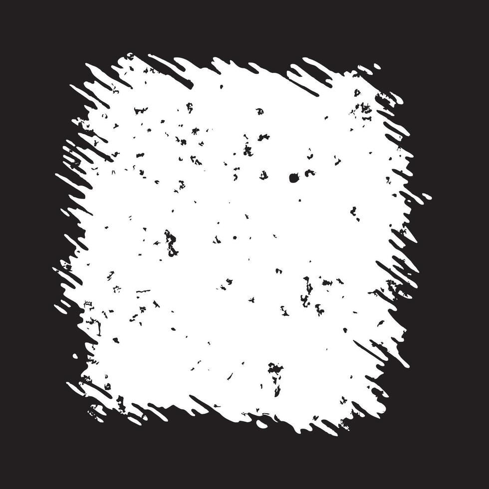 Square Black Slanted Brush Stroke Rough Frame Background with White Empty Space vector