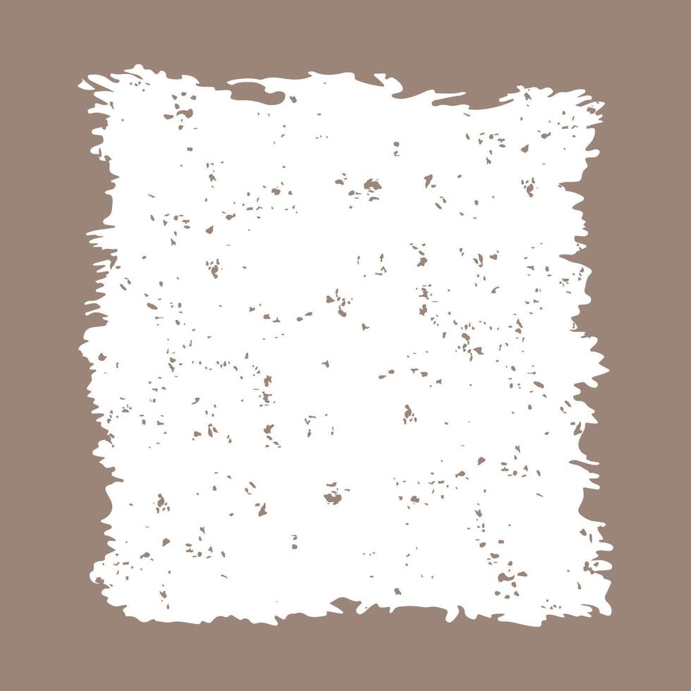 Square Brown Rustic Rough Torn Paper Frame Background Vintage Retro Style with Empty Blank Space vector