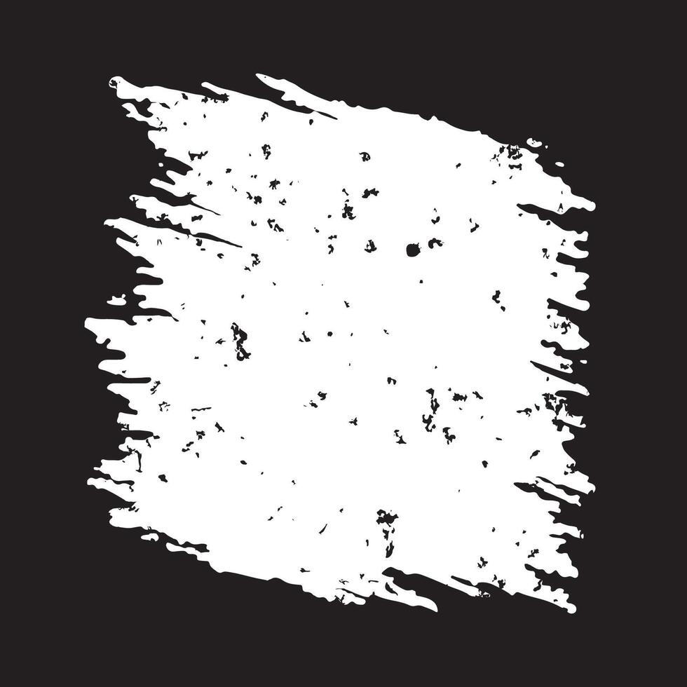 Square Black Slanted Brush Stroke Texture Rough Frame Background with White Copy Space vector