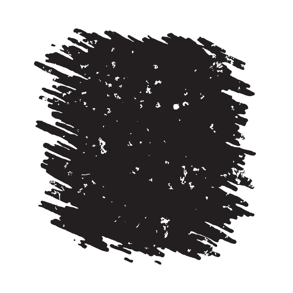 Square Black Slanted Brush Stroke Texture Rough Frame Background with Copy Space vector