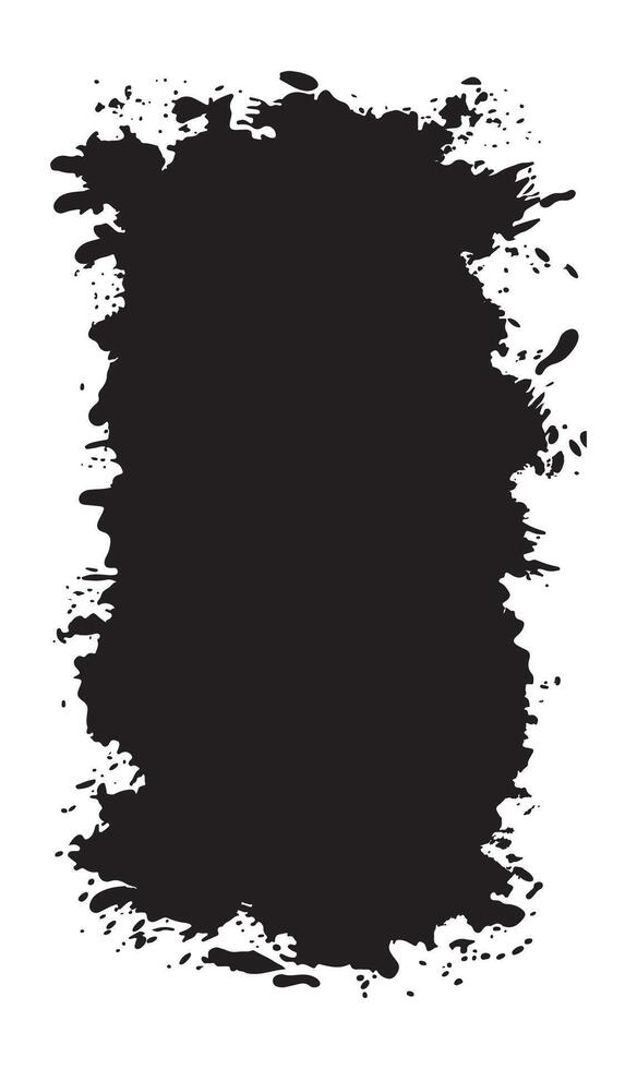 Vertical Abstract Black Rustic Rough Frame Background Vintage Retro Style with Empty Space vector