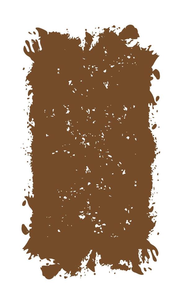 Vertical Abstract Brown Rustic Rough Frame Background Vintage Retro Grunge Style with Copy Space vector