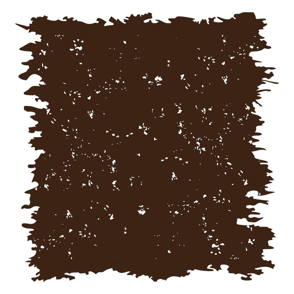 Square Dark Brown Rustic Torn Paper Frame Background Vintage Retro Style with Empty Space vector