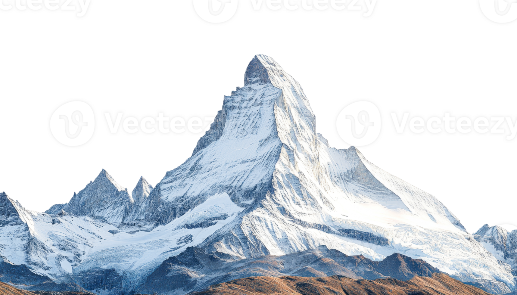 Majestic peak stands tall against transparent background png