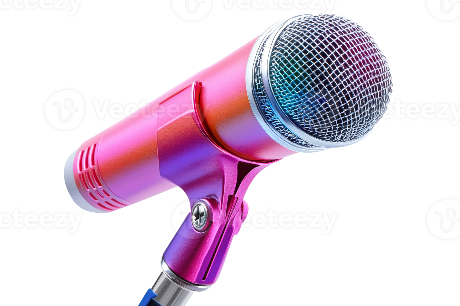Colorful microphone with vibrant design and dynamic look png
