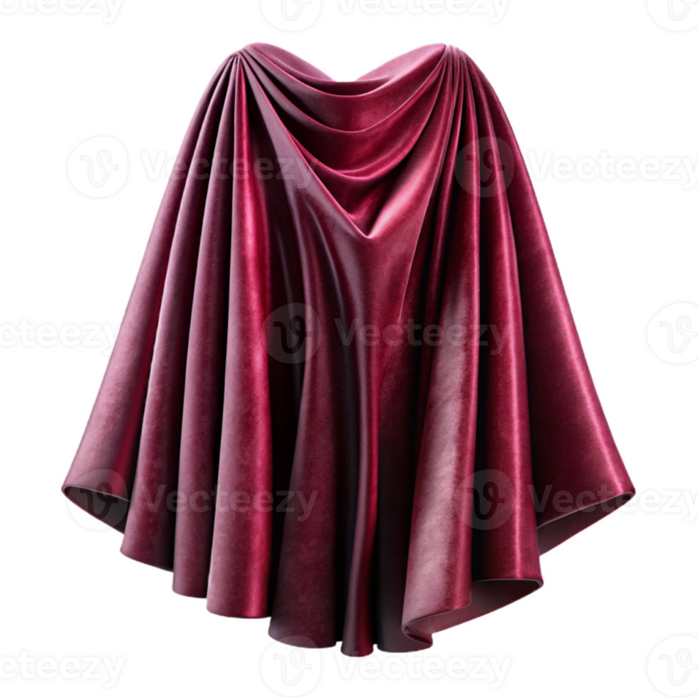 wonderful abstract Maroon Velvet Drapery Fold Isolated Element genuine png
