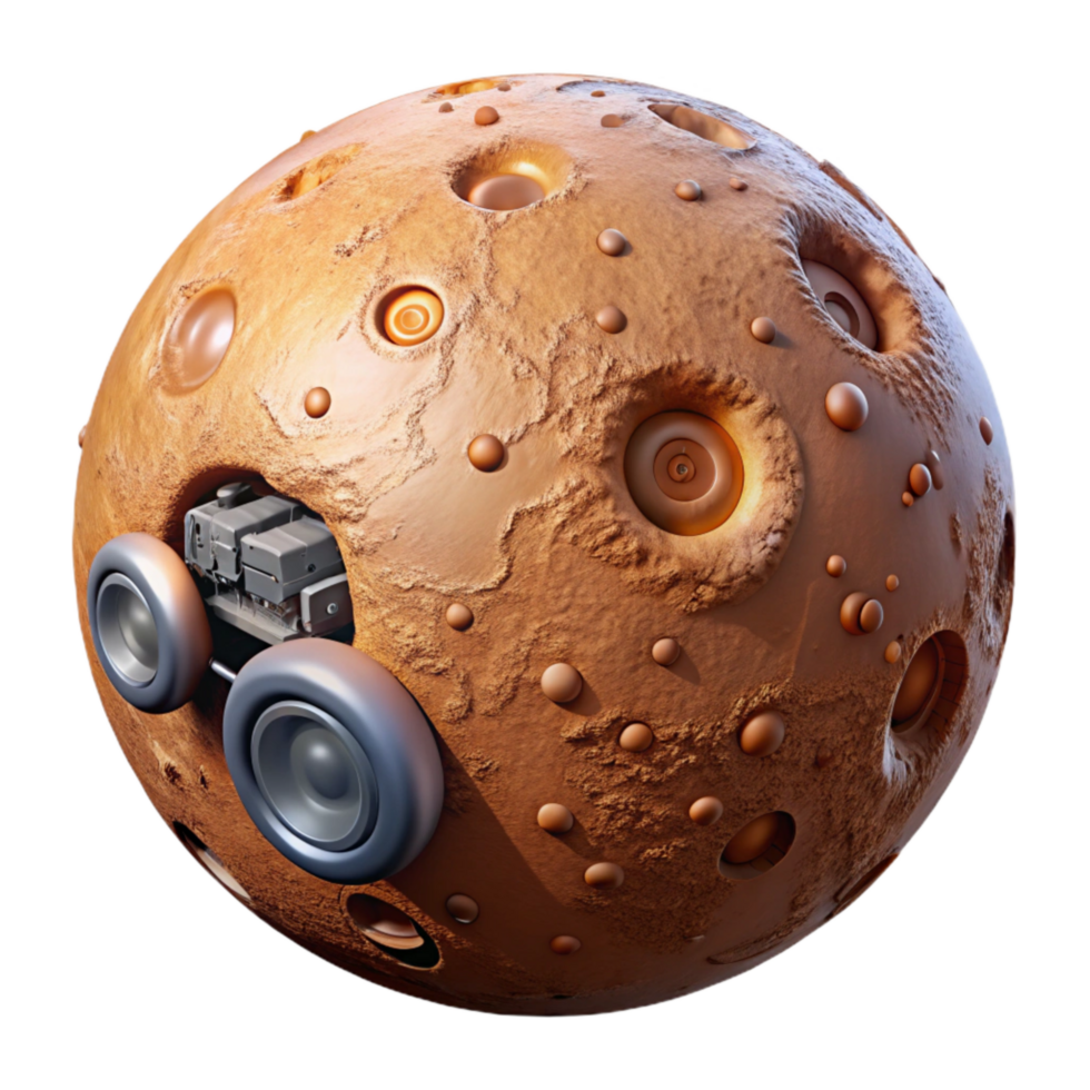 stunning creative Mars Surface with Rover Cutout authentic png