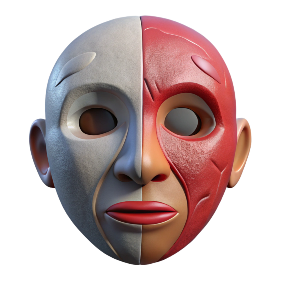 extraordinary creative Mask with Two Faces Drama Cutout premium png