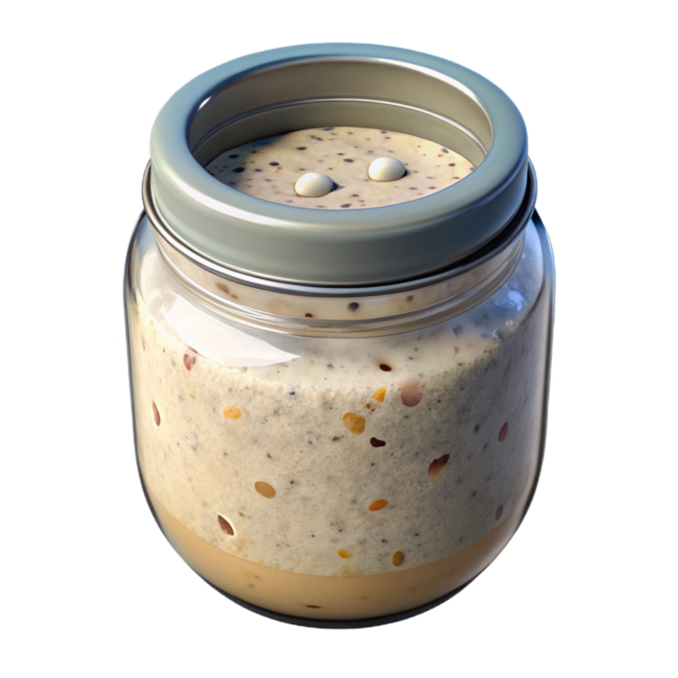 stunning abstract Mason Jar Overnight Oats Breakfast Food Transparent Background original png