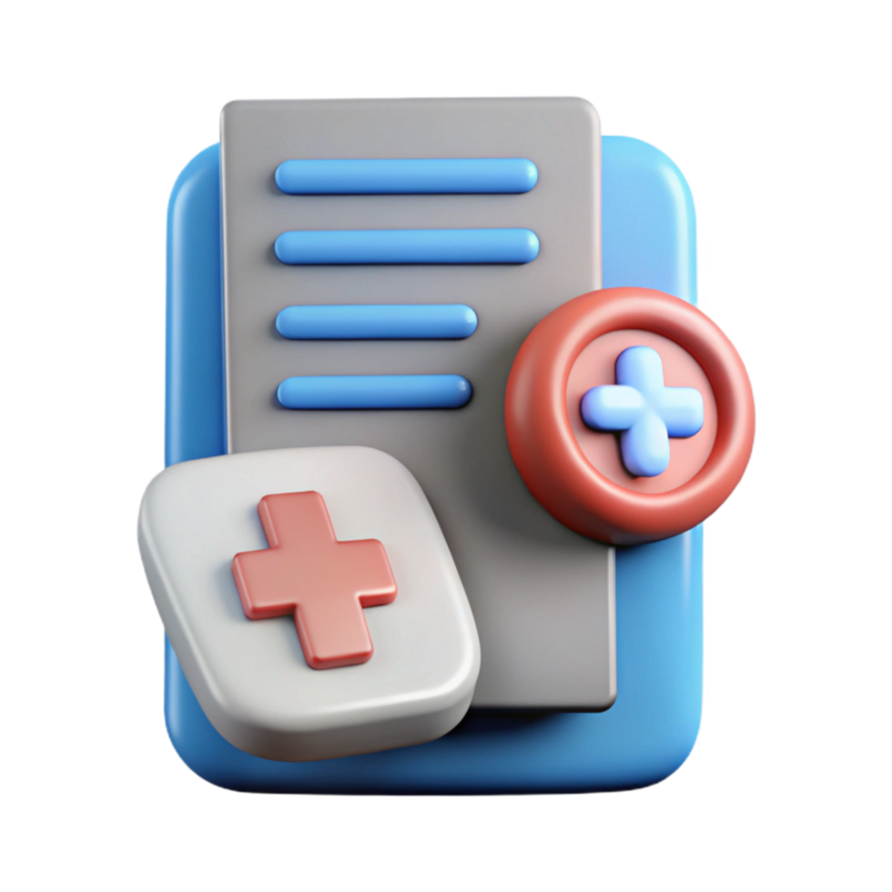 vibrant traditional Medical Billing and Coding Icon Cutout detailed png