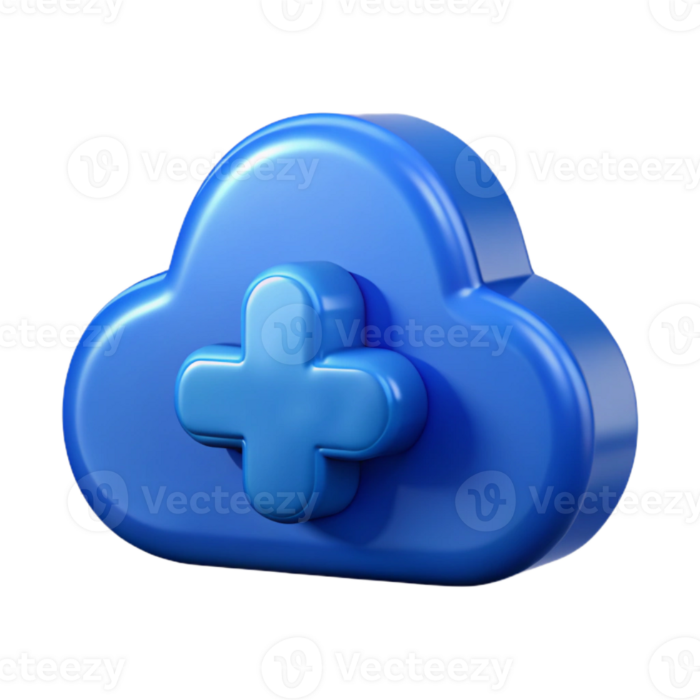 magnificent modern Medical Data Cloud Storage Icon Blue Transparent high resolution png
