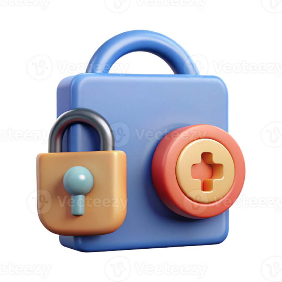 elegant abstract Medical Data Encryption Icon Cutout high quality png