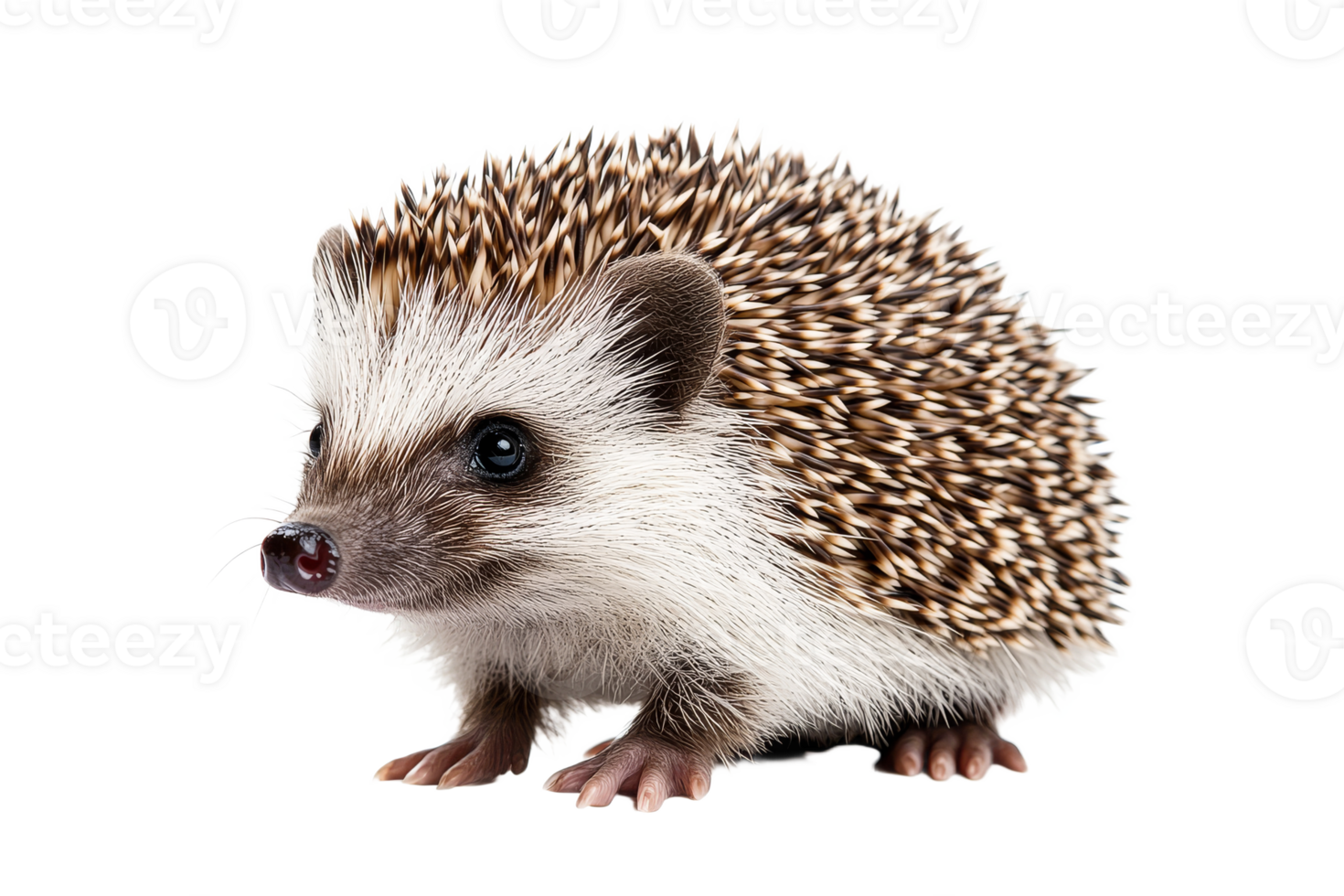 Hedgehog standing on transparent background png